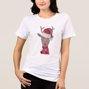 T-shirt En Tri-matière rennes roux rudolph hiver conception de Noël