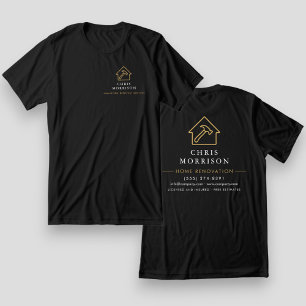 T-shirt En Tri-matière Réparation de rénovation de maison en or noir