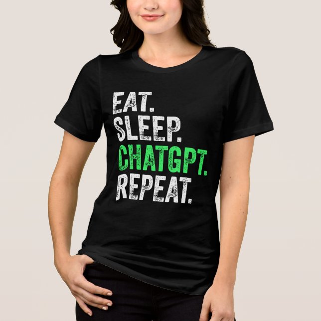 T-shirt En Tri-matière Répéter le tchat du sommeil (Recto)