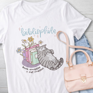 T-shirt En Tri-matière Réservez des lunettes et des chats, des chats et d