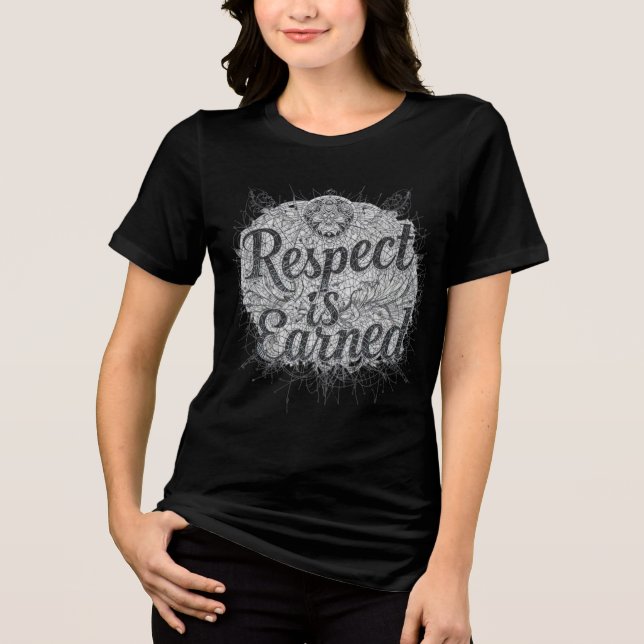 T-shirt En Tri-matière "Respect Is Earned - Bold Motivational Streetwear  (Recto)