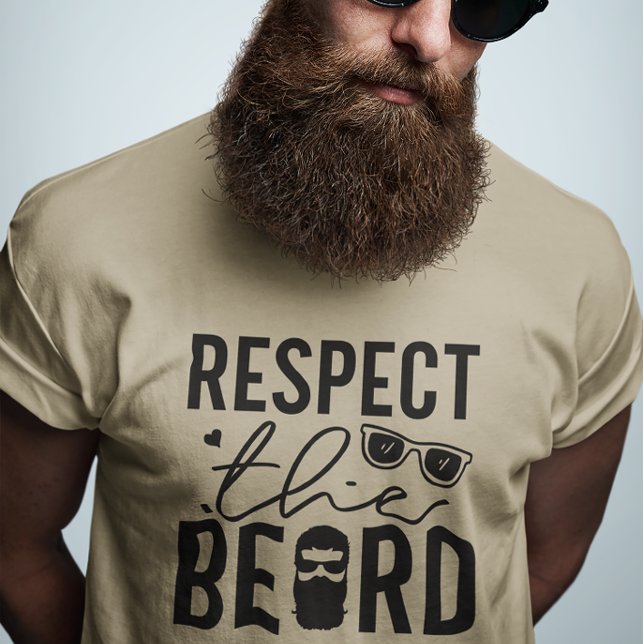 T-shirt En Tri-matière Respecter La Barbe Drôle De Conception (Créateur téléchargé)