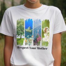 Respectez votre mère jour des terres Tee, brosse