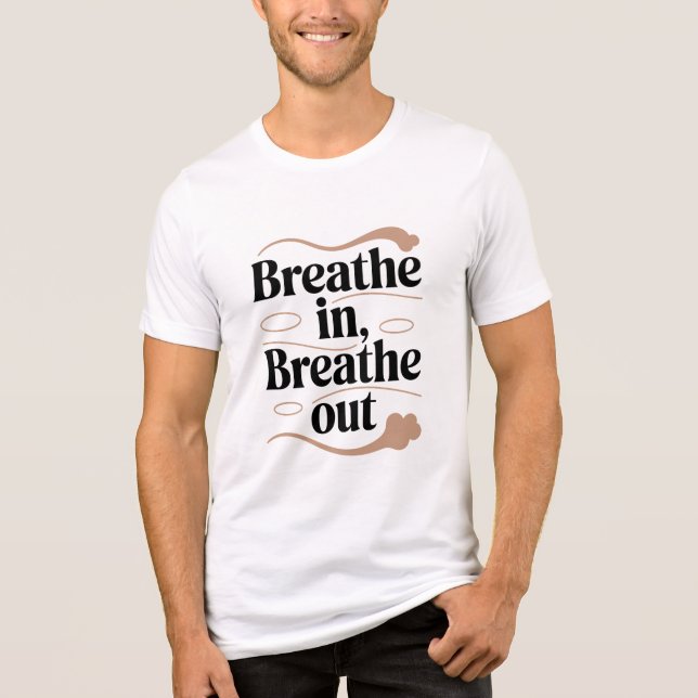 T-shirt En Tri-matière Respirer, Respirer - Détente Mindfulness Typ (Recto)