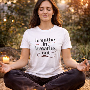 T-shirt En Tri-matière Respirez, expirez – Pleine conscience minimaliste
