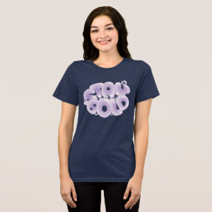 T-shirt En Tri-matière Restez Audacieux – Typographie Bulles Pastel