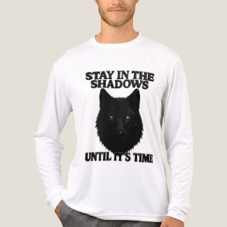 T-shirt En Tri-matière Restez Dans Les Ombres Design De Loup Naturel Homm