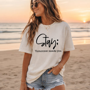 T-shirt En Tri-matière Restez Demain a besoin de vous, Minimalisme encour