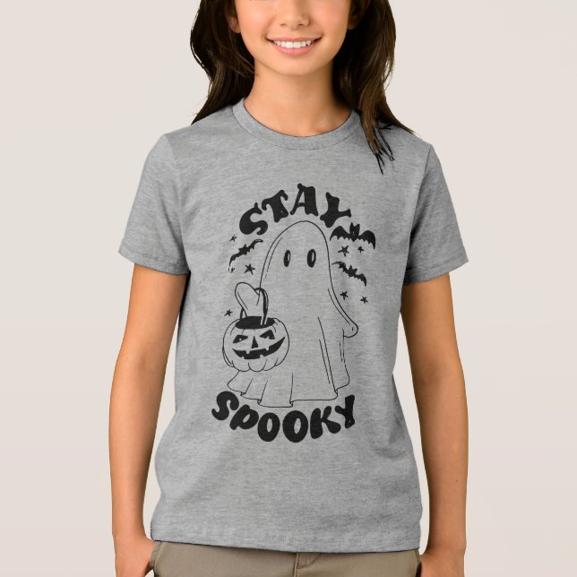 T-shirt En Tri-matière Restez Éffrayant (Recto)