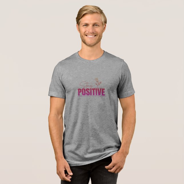 T-shirt En Tri-matière Restez Inspirant Positif  (Recto plein)