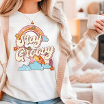 T-shirt En Tri-matière Restez Super Retro Fleurs Arc-en-ciel Typographie<br><div class="desc">Stay Super Retro Rainbow Flowers Typographie féminine T-Shirt présente le texte "Stay Super" dans une typographie de script rétro accentuée par les nuages,  un arc-en-ciel et des fleurs. Parfait comme cadeau pour elle pour l'anniversaire,  Noël,  Fête des Mères,  meilleurs amis,  soeurs et plus. Conçu par Evco Studio www.zazzle.com/store/evcostudio</div>