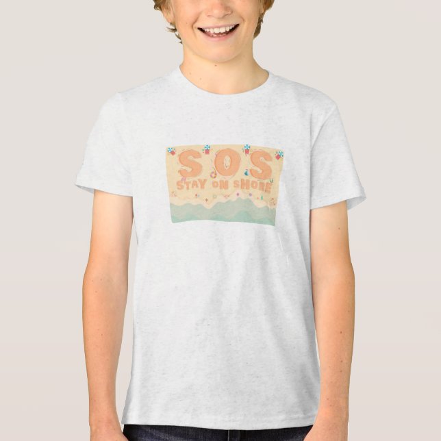 T-shirt En Tri-matière Restez Sur La Côte (Recto)
