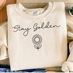 T-shirt En Tri-matière Restez Tee Fleur de Tournesol en Ligne Art