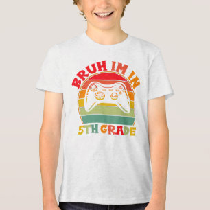T-shirt En Tri-matière Retour à l'école 5e année - Jeu arc-en-ciel pour l