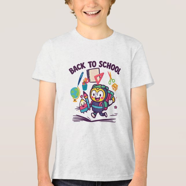 T-shirt En Tri-matière Retour à l'école amusant (Recto)