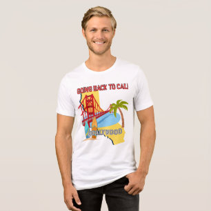T-shirt En Tri-matière Retour en Californie Homme Bella+Canvas