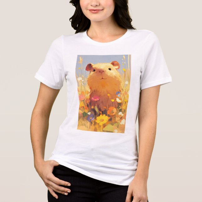T-shirt En Tri-matière Retraite herbeuse du capybara (Recto)