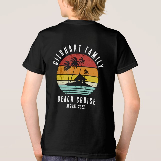 T-shirt En Tri-matière Retro Beach Cruise Family Correspondance personnal (Verso)