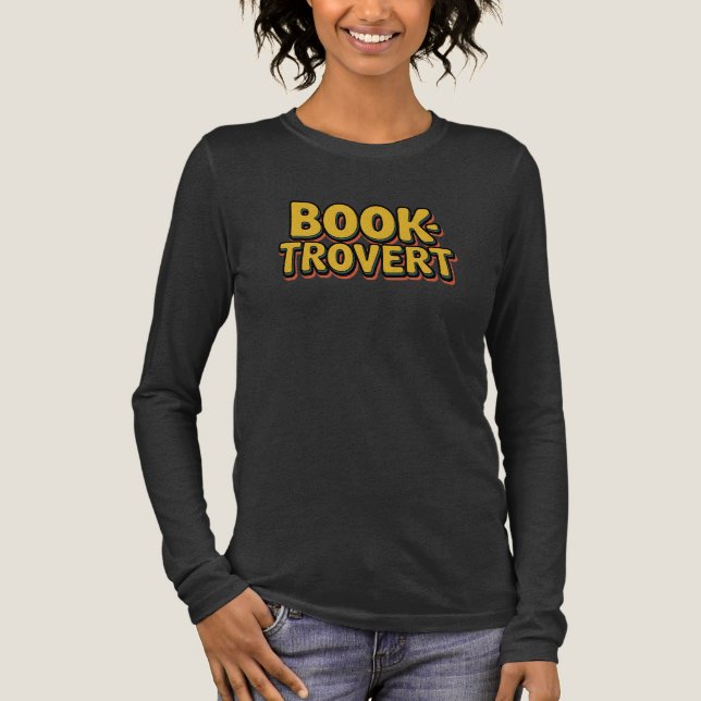 T-shirt En Tri-matière Retro Booktrovert Funny Reading Pun (Recto)