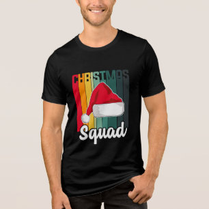 T-shirt En Tri-matière Retro Christmas Squad Santa Hat Festive