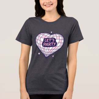 T-shirt En Tri-matière Retro Disco Heart Let's Party Aesthetic T-Shirt