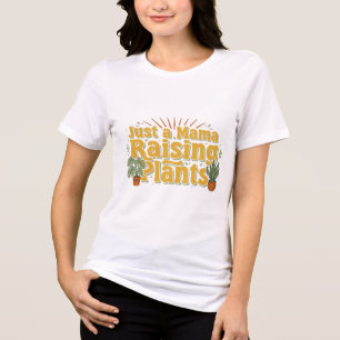 T-shirt En Tri-matière Rétro Juste une Maman qui Élève des Plantes SVG