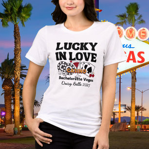 T-shirt En Tri-matière Retro Lucky In Love Vegas Enterrement de Vie de Je