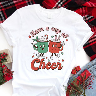 T-shirt En Tri-matière Retro Prenez une tasse de chocolat de Noël réconfo