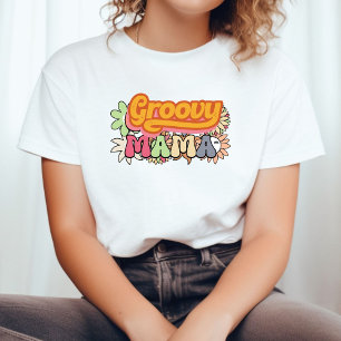 T-shirt En Tri-matière Retro Super Mamm Daisy Fleur Anniversaire Correspo