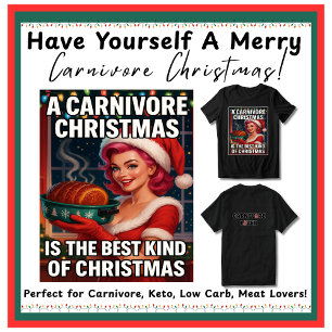 T-shirt En Tri-matière Retro Vintage Noël Carnivore Ketovore Keto