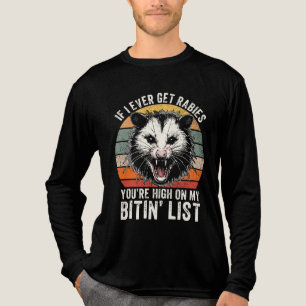 T-shirt En Tri-matière Retro Vintage Rabies Raccoon Humour sarcastique