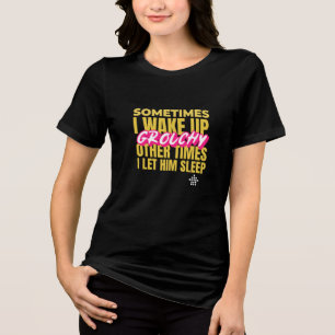 T-shirt En Tri-matière Réveil Grognon Drôle pour Couples