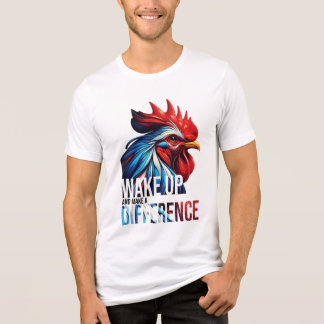 T-SHIRT EN TRI-MATIÈRE RÉVEILLEZ-VOUS ET FAITES UNE DIFFÉRENCE