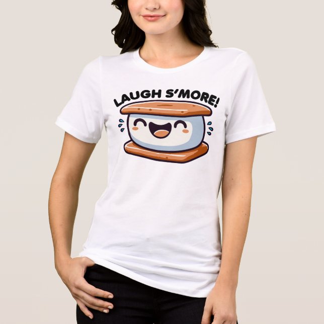 T-shirt En Tri-matière Rire S'more Pun (Recto)