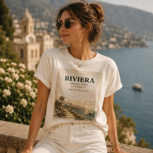 T-shirt En Tri-matière Riviera Social Club Monte Carlo 1962 Vintage