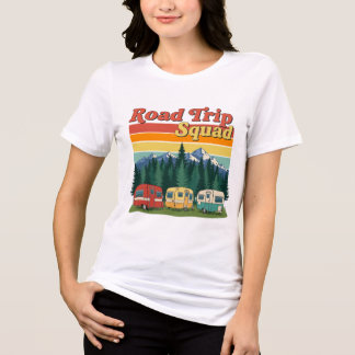 T-shirt En Tri-matière Road Trip Squad Camper Vintage Design d'aventure