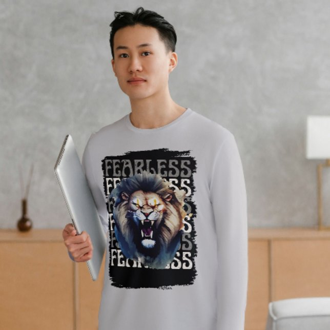 T-shirt En Tri-matière Roar sans peur - Lion gras (Créateur téléchargé)