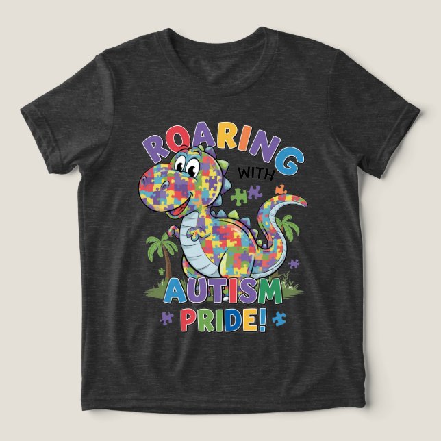 T-shirt En Tri-matière Roaring avec la Fierté de l'autisme ! (Design Recto)