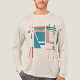 T-shirt En Tri-matière Robe de corail bleu turquoise Carrés d'inspiration