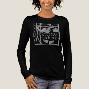 T-shirt En Tri-matière "Robot au coeur brisé" Gris Humoristique Art Desig