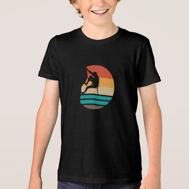 T-shirt En Tri-matière Rock Escalade Climber Retro (Recto)