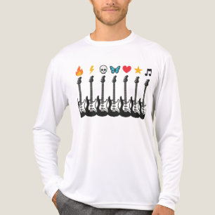 T-shirt En Tri-matière Rock Guitare Emoji Art - Design d'amoureux de la m