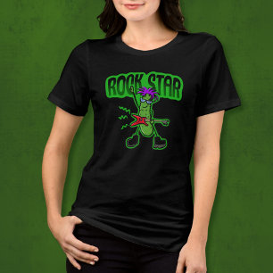 T-shirt En Tri-matière Rock Star Pickle - Drôle Cartoon