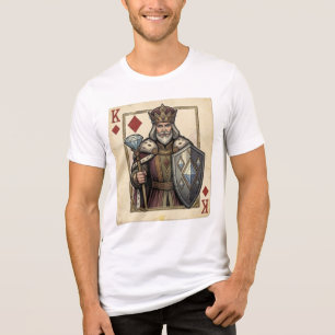 T-shirt En Tri-matière Roi de Carreaux – Roi Diamant Royal avec Sceptre