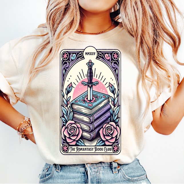 T-shirt En Tri-matière Romantasy Book Club Pastel Tarot Card Femmes (Créateur téléchargé)