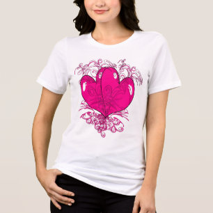 T-shirt En Tri-matière Rose délicieux framboise mignonne Coeurs Tutu mign