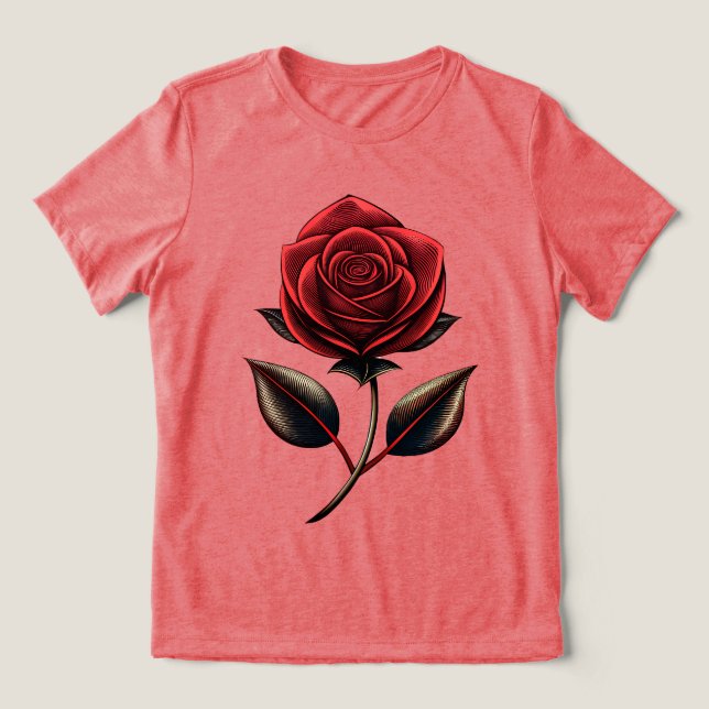 T-shirt En Tri-matière rose rouge (Design Recto)