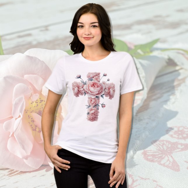 T-shirt En Tri-matière Roses croisés et souples (Créateur téléchargé)