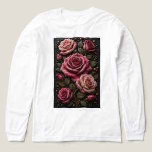 T-shirt En Tri-matière Roses Éternelles en Mosaïque Micro 3D – Floral Lux