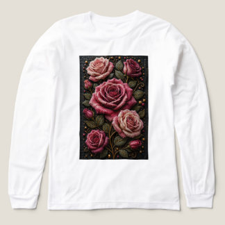 T-shirt En Tri-matière Roses Éternelles en Mosaïque Micro 3D – Floral Lux